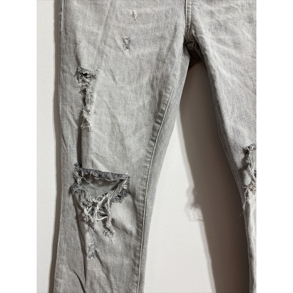 AGOLDE Jeans Women's 26 Gray Grey High Rise Ankle Skinny Stretch Distressed - Picture 5 of 14
